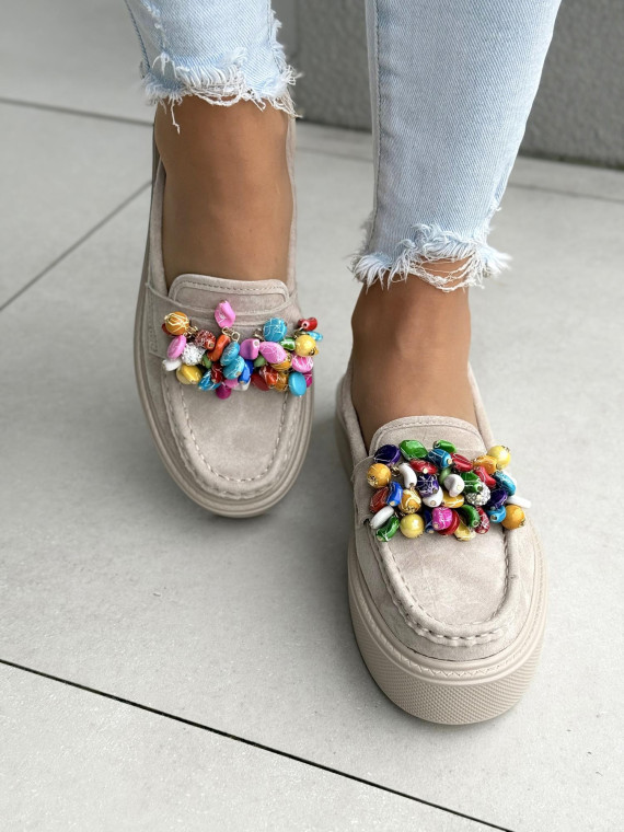 Mokasyny damskie ze skóry naturalnej