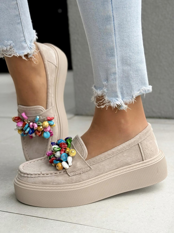 Mokasyny damskie ze skóry naturalnej