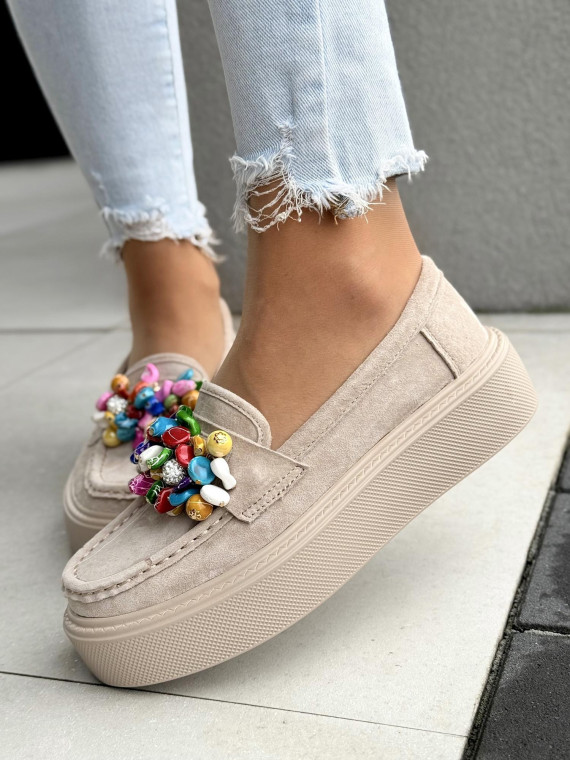 Mokasyny damskie ze skóry naturalnej