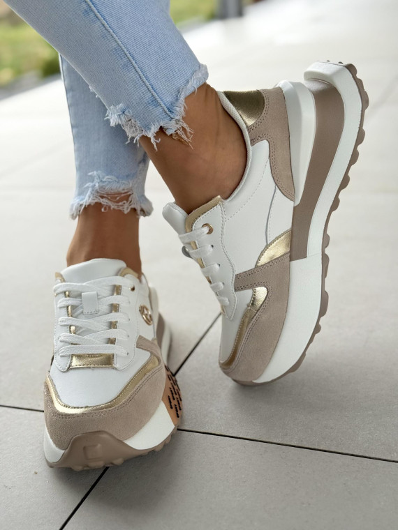 Sneakersy damskie ze skóry naturalnej