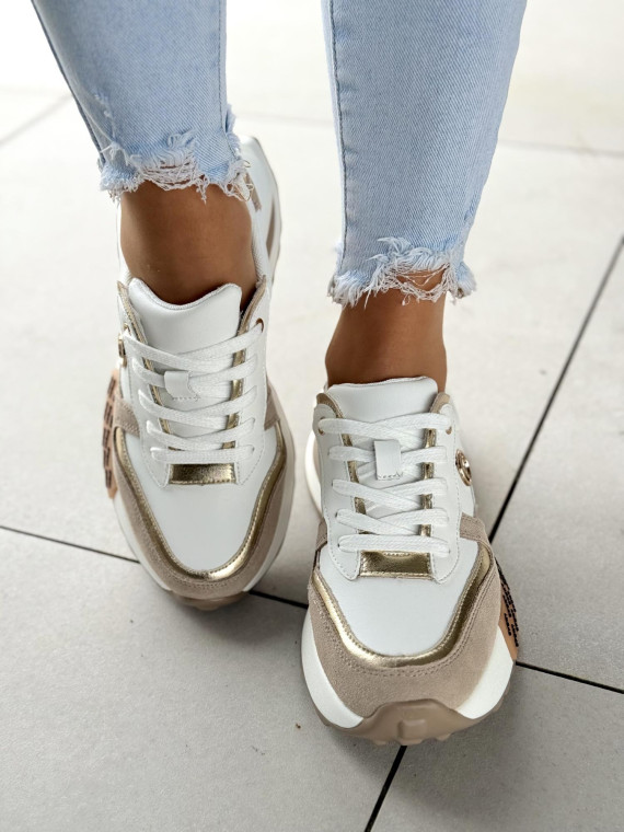 Sneakersy damskie ze skóry naturalnej