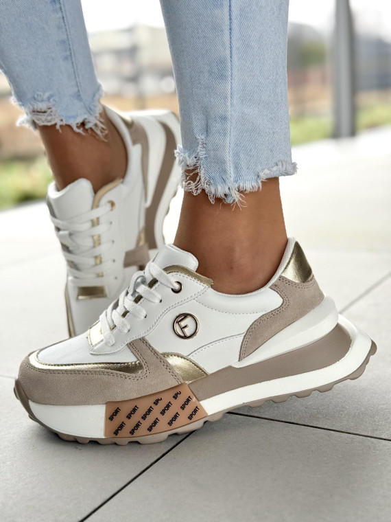 Sneakersy damskie ze skóry naturalnej