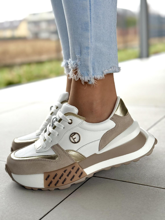 Sneakersy damskie ze skóry naturalnej