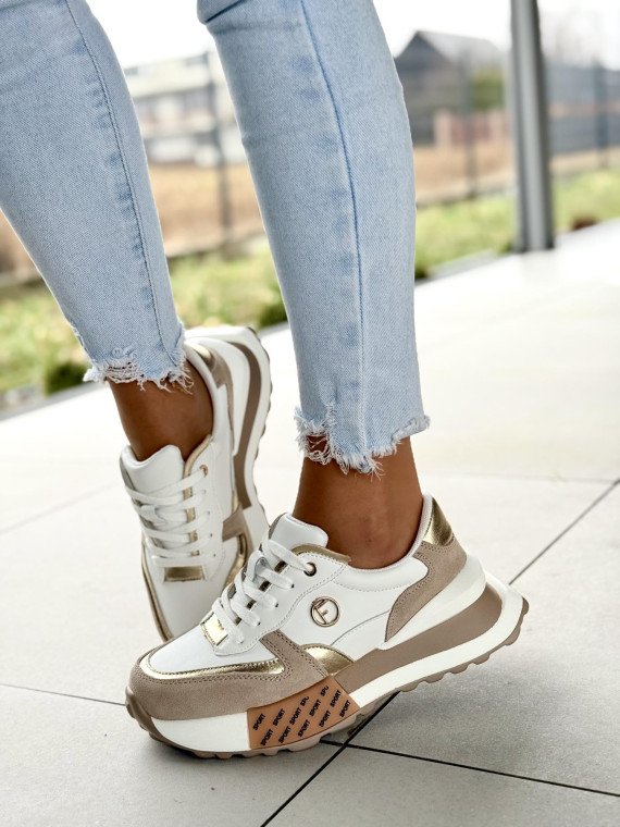 Sneakersy damskie ze skóry naturalnej