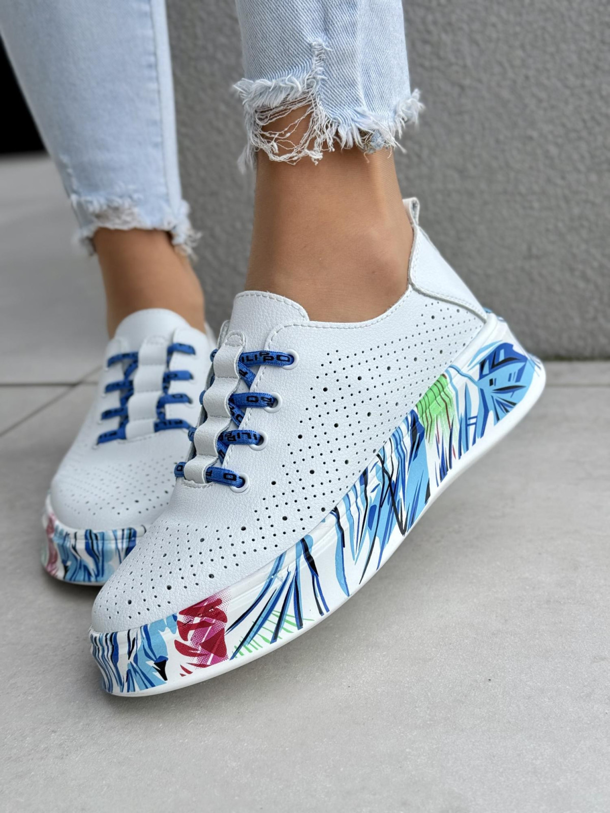 Sneakersy damskie ze skóry naturalnej