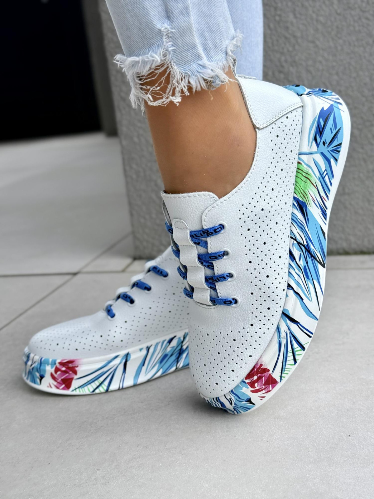 Sneakersy damskie ze skóry naturalnej