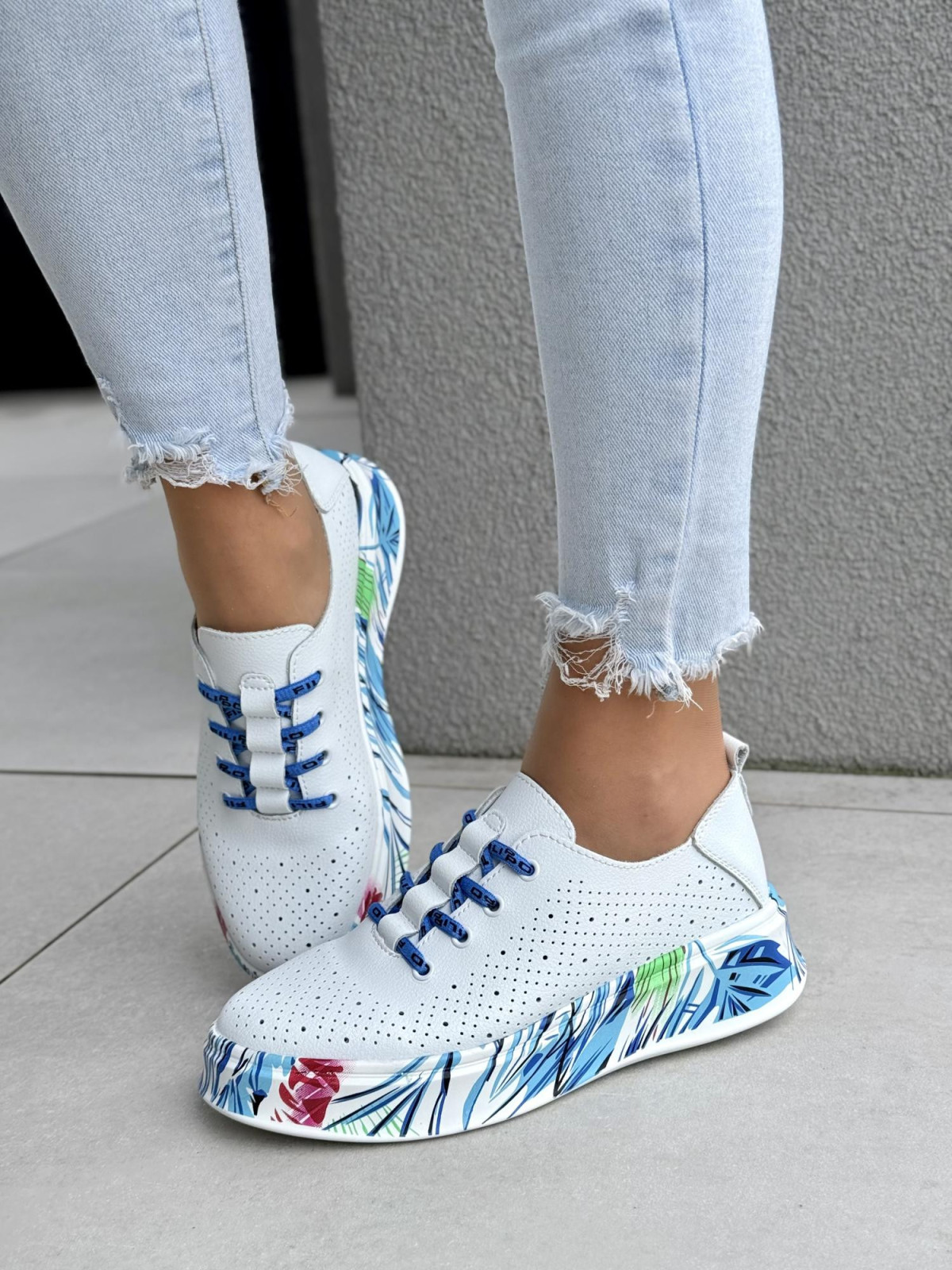 Sneakersy damskie ze skóry naturalnej