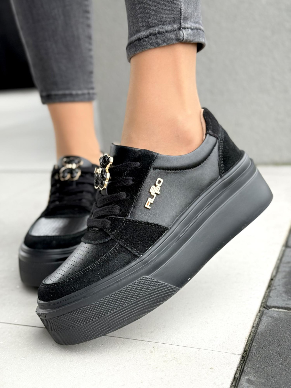 Sneakersy damskie ze skóry naturalnej