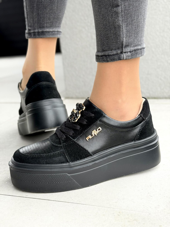 Sneakersy damskie ze skóry naturalnej