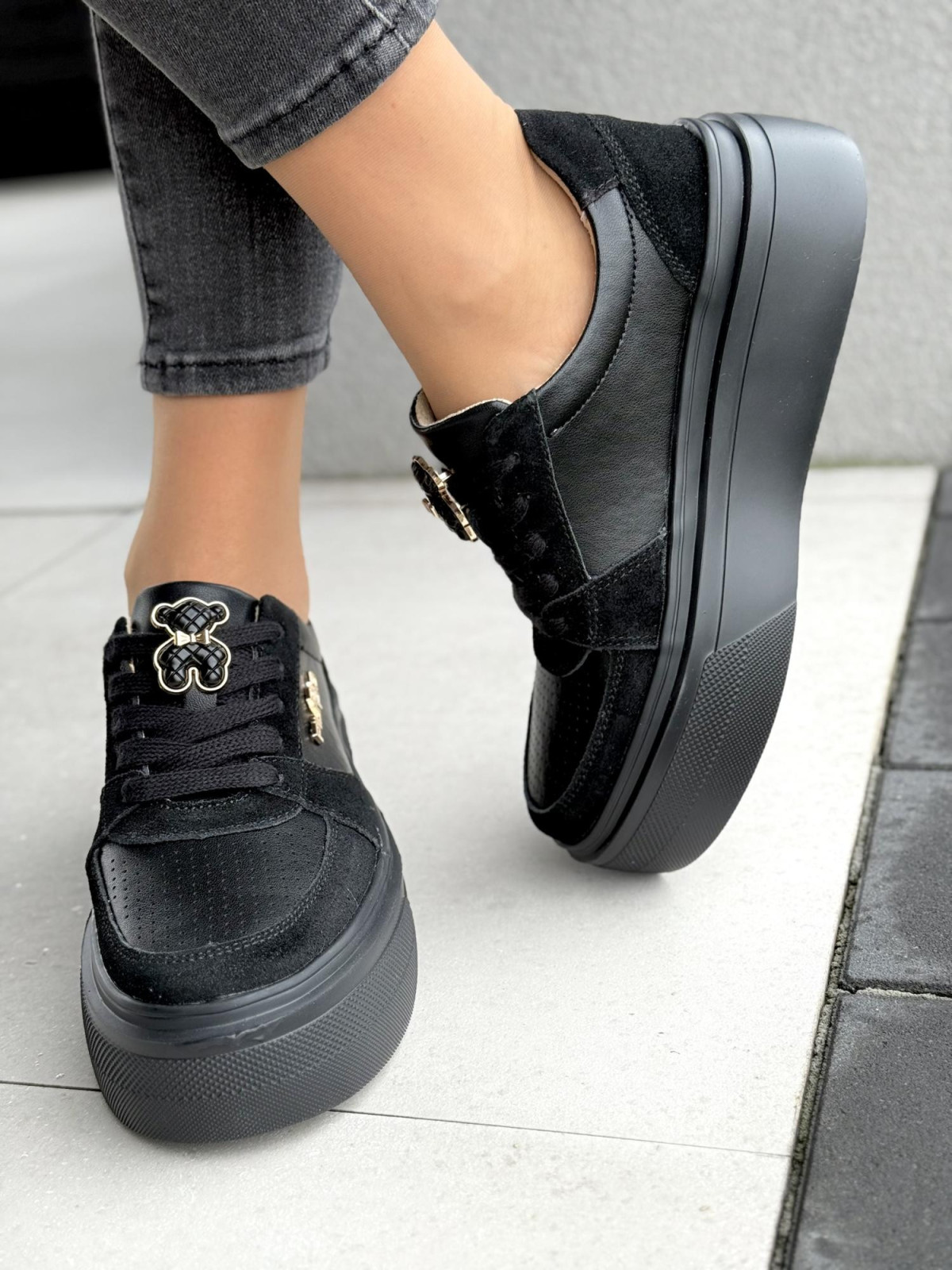 Sneakersy damskie ze skóry naturalnej