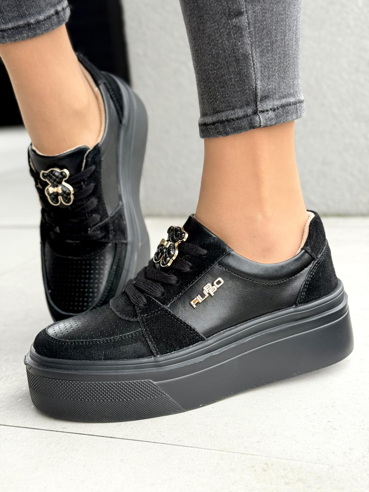 Sneakersy damskie ze skóry naturalnej