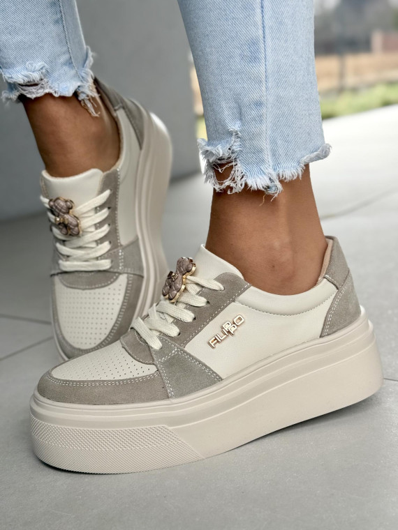 Sneakersy damskie ze skóry naturalnej