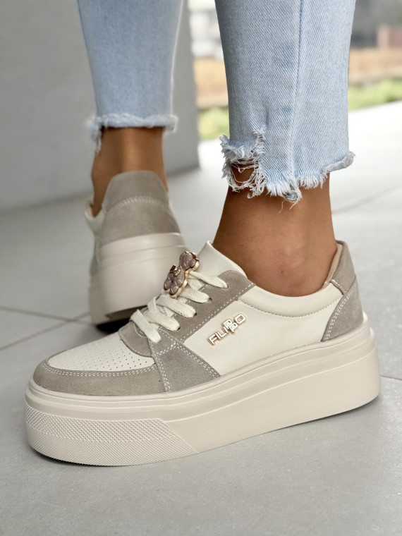 Sneakersy damskie ze skóry naturalnej