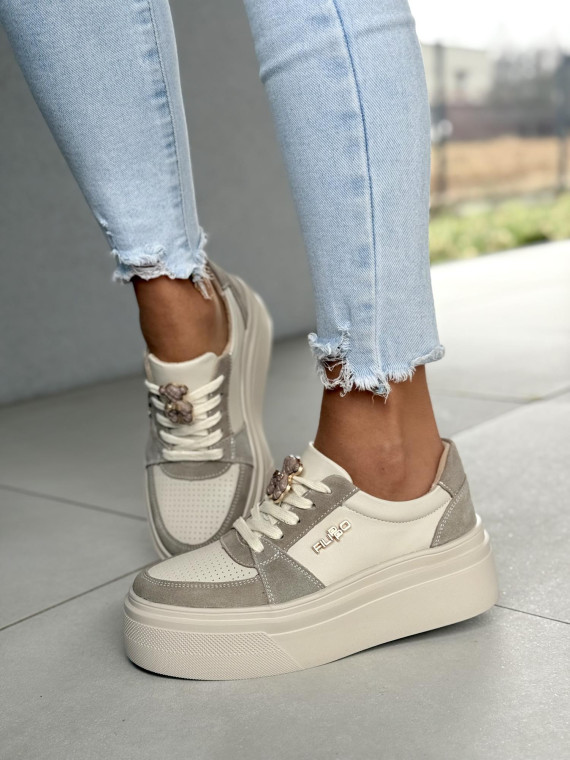 Sneakersy damskie ze skóry naturalnej