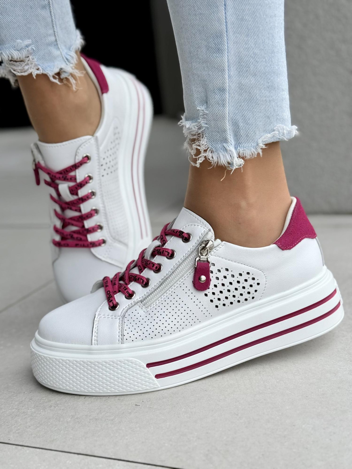 Sneakersy damskie ze skóry naturalnej