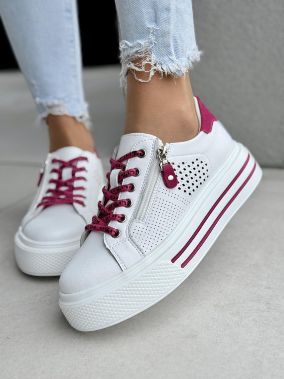 Sneakersy damskie ze skóry naturalnej