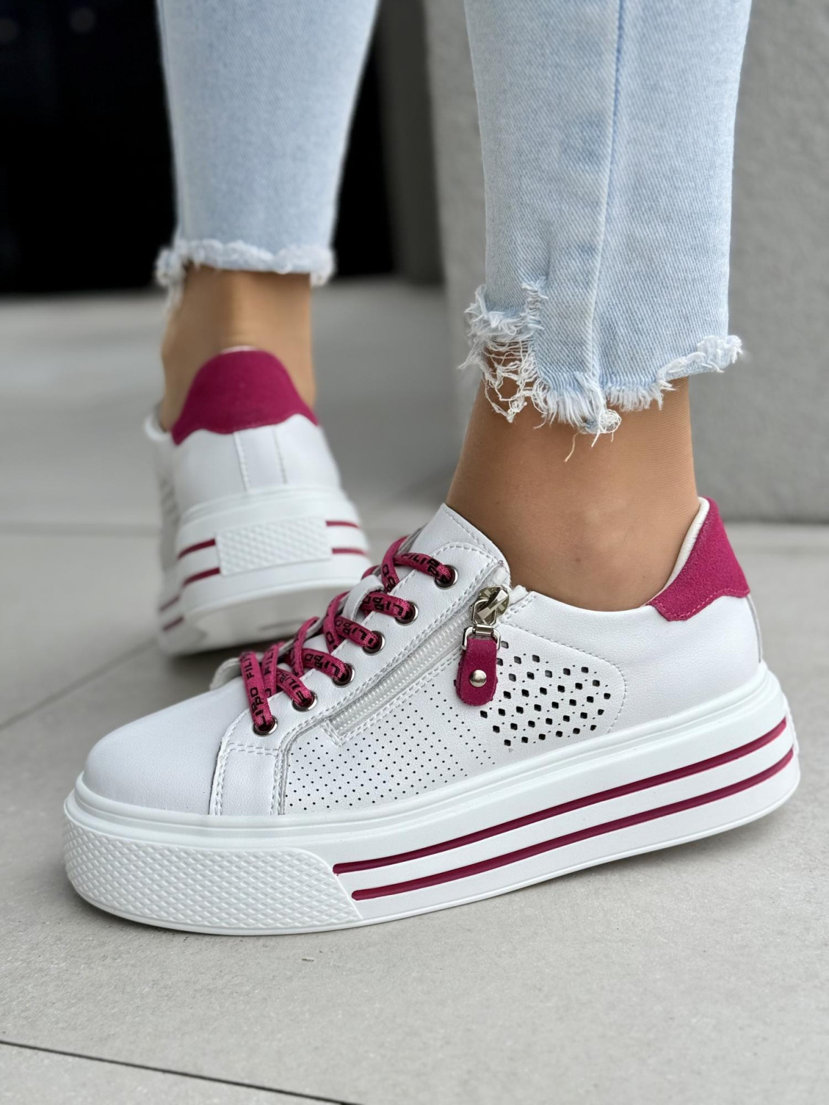 Sneakersy damskie ze skóry naturalnej