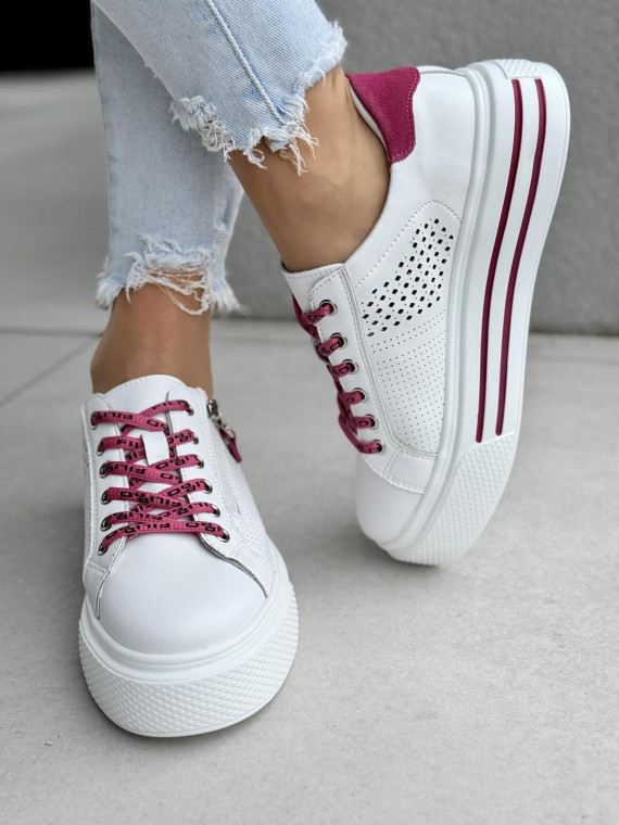 Sneakersy damskie ze skóry naturalnej