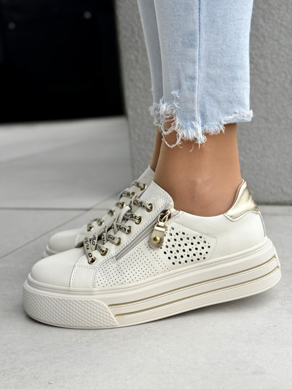 Sneakersy damskie ze skóry naturalnej