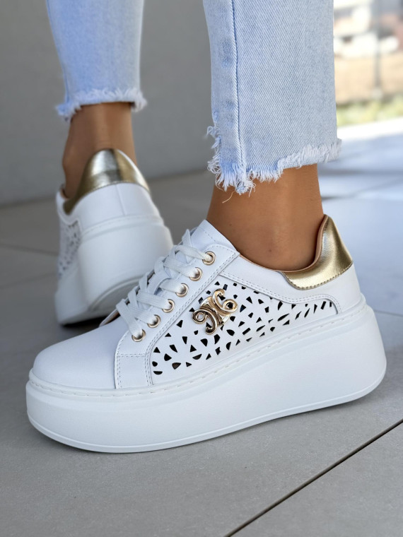 Sneakersy damskie ze skóry naturalnej