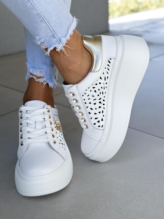 Sneakersy damskie ze skóry naturalnej