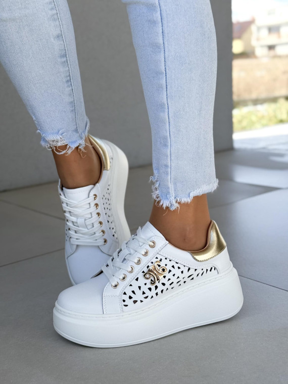 Sneakersy damskie ze skóry naturalnej