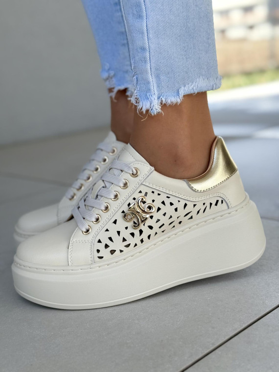 Sneakersy damskie ze skóry naturalnej