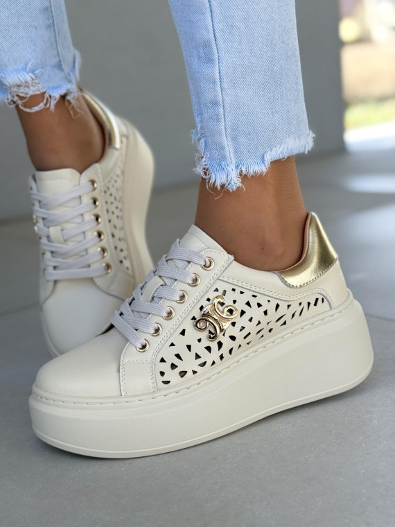 Sneakersy damskie ze skóry naturalnej