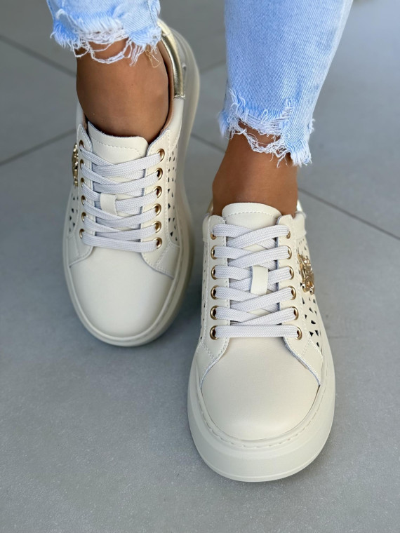 Sneakersy damskie ze skóry naturalnej