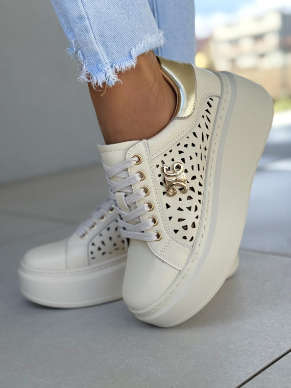 Sneakersy damskie ze skóry naturalnej