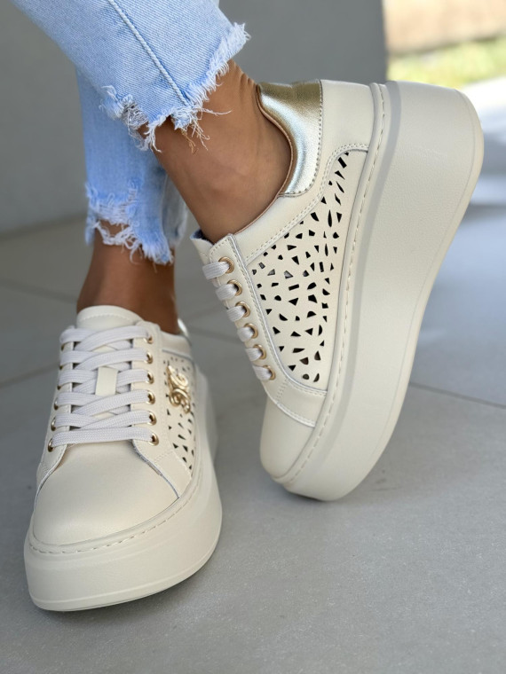 Sneakersy damskie ze skóry naturalnej