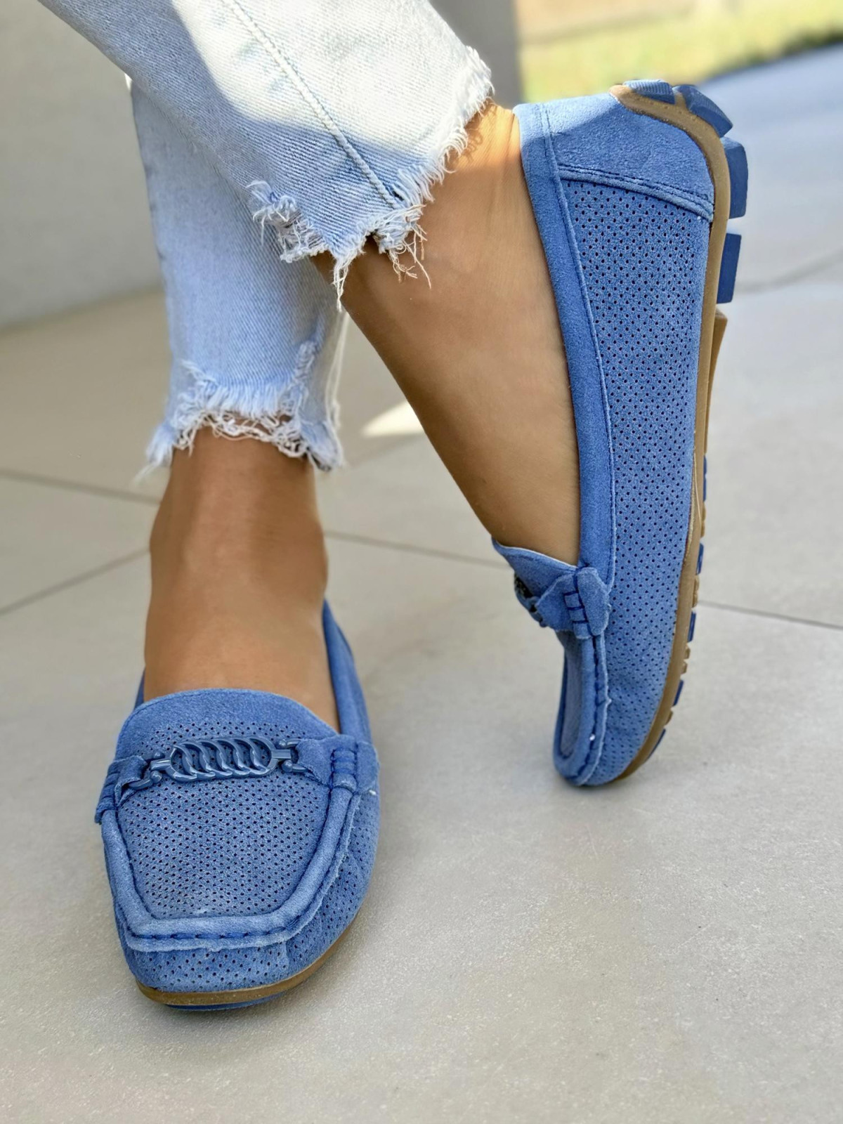 Mega wygodne mokasyny damskie ze skóry naturalnej