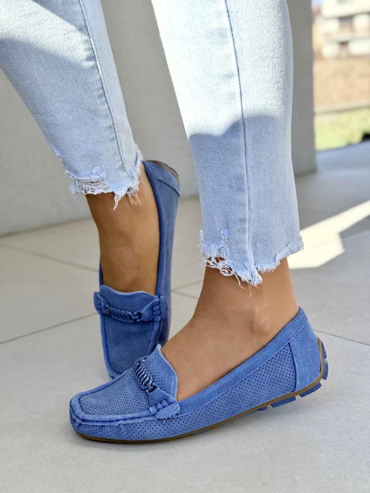 Mega wygodne mokasyny damskie ze skóry naturalnej