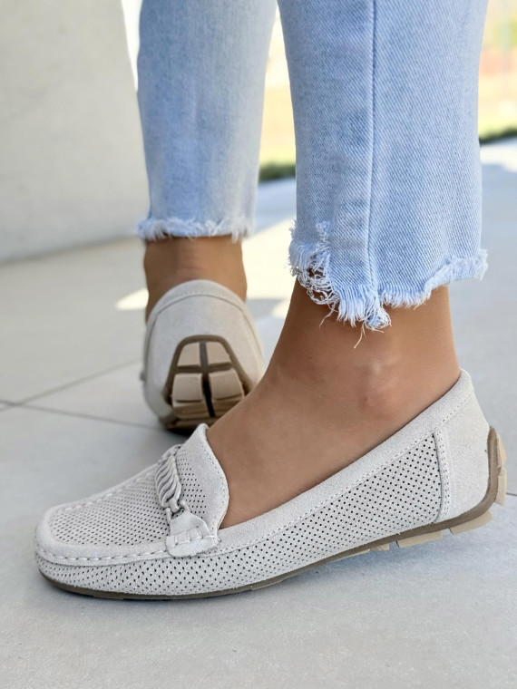 Mega wygodne mokasyny ze skóry naturalnej