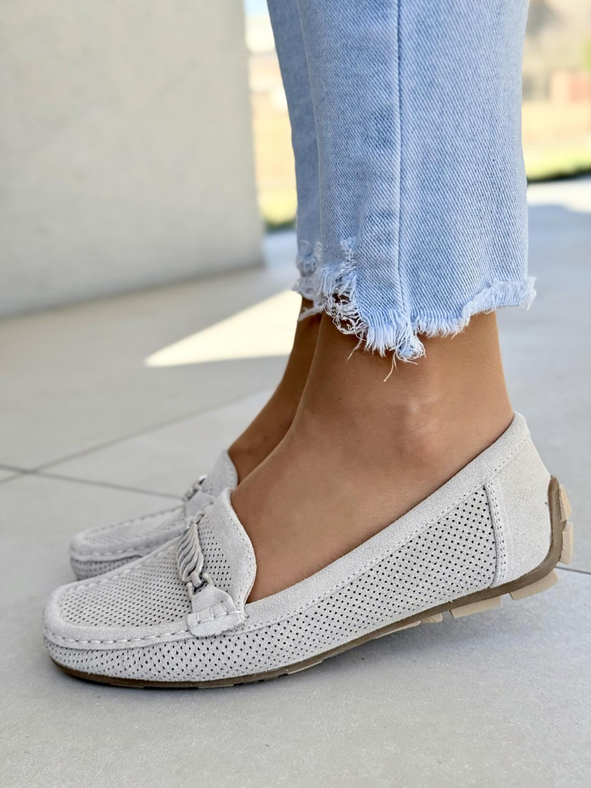 Mega wygodne mokasyny ze skóry naturalnej