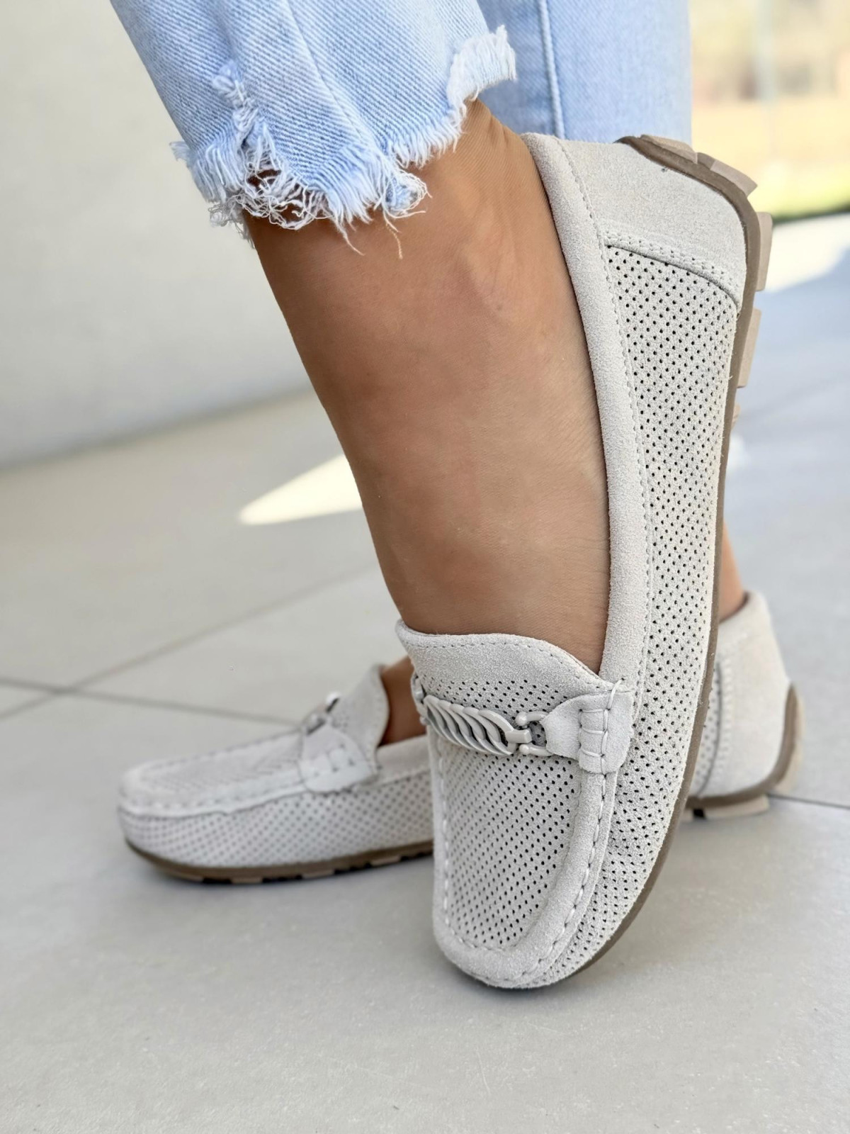 Mega wygodne mokasyny ze skóry naturalnej