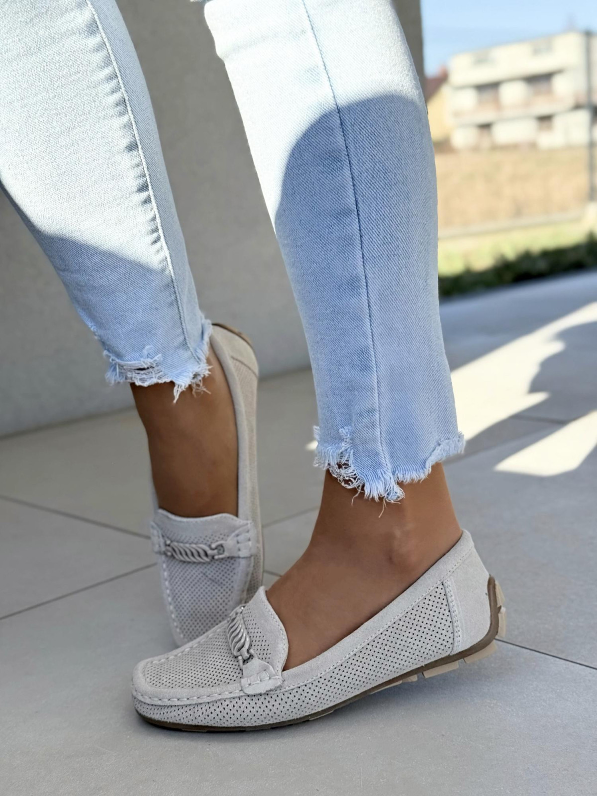 Mega wygodne mokasyny ze skóry naturalnej