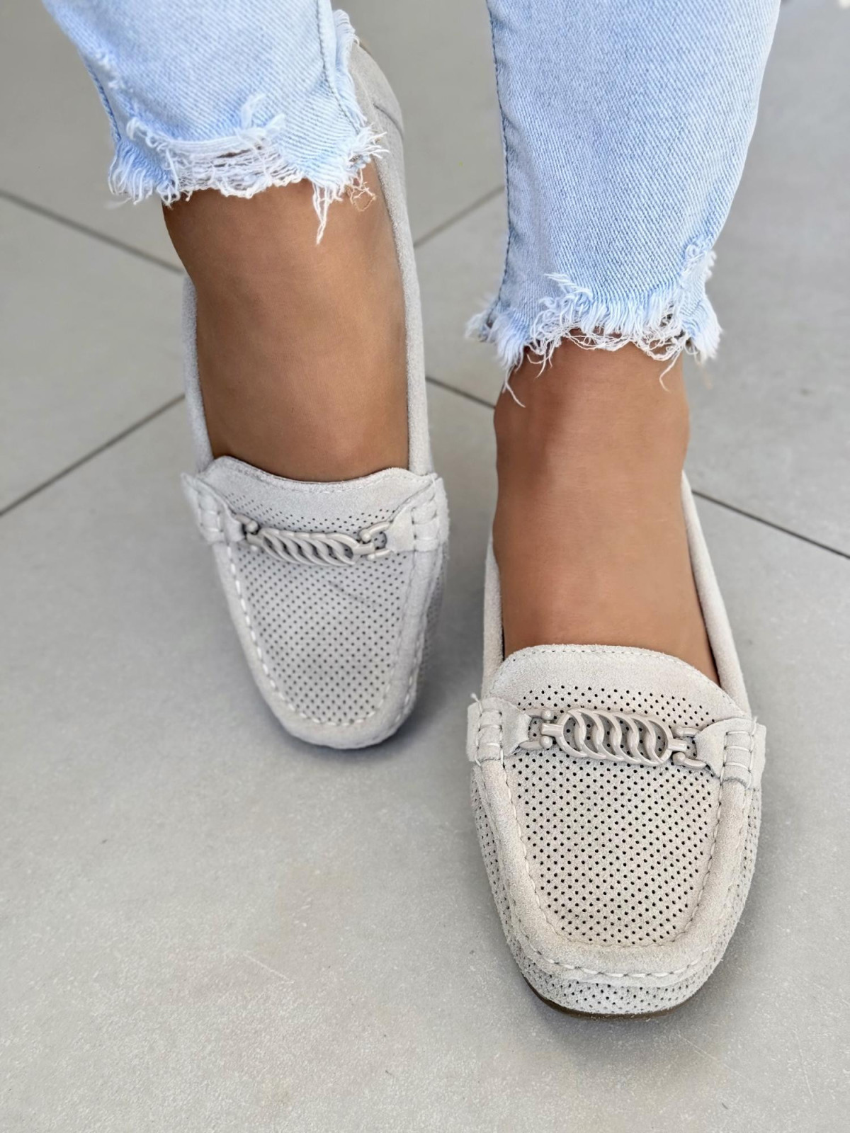 Mega wygodne mokasyny ze skóry naturalnej