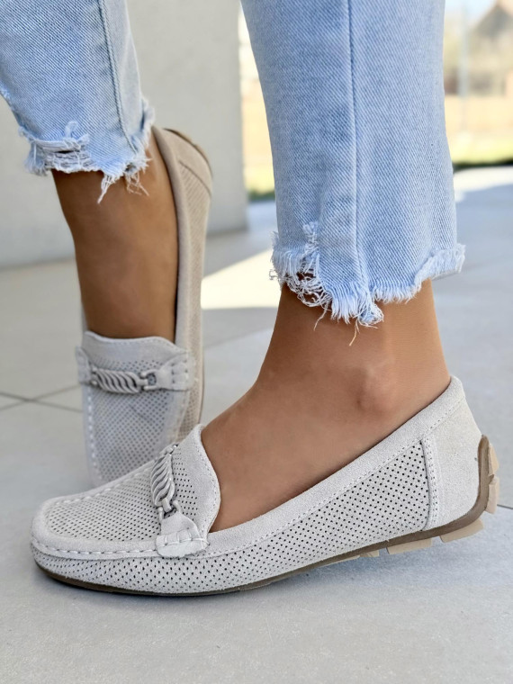 Mega wygodne mokasyny ze skóry naturalnej