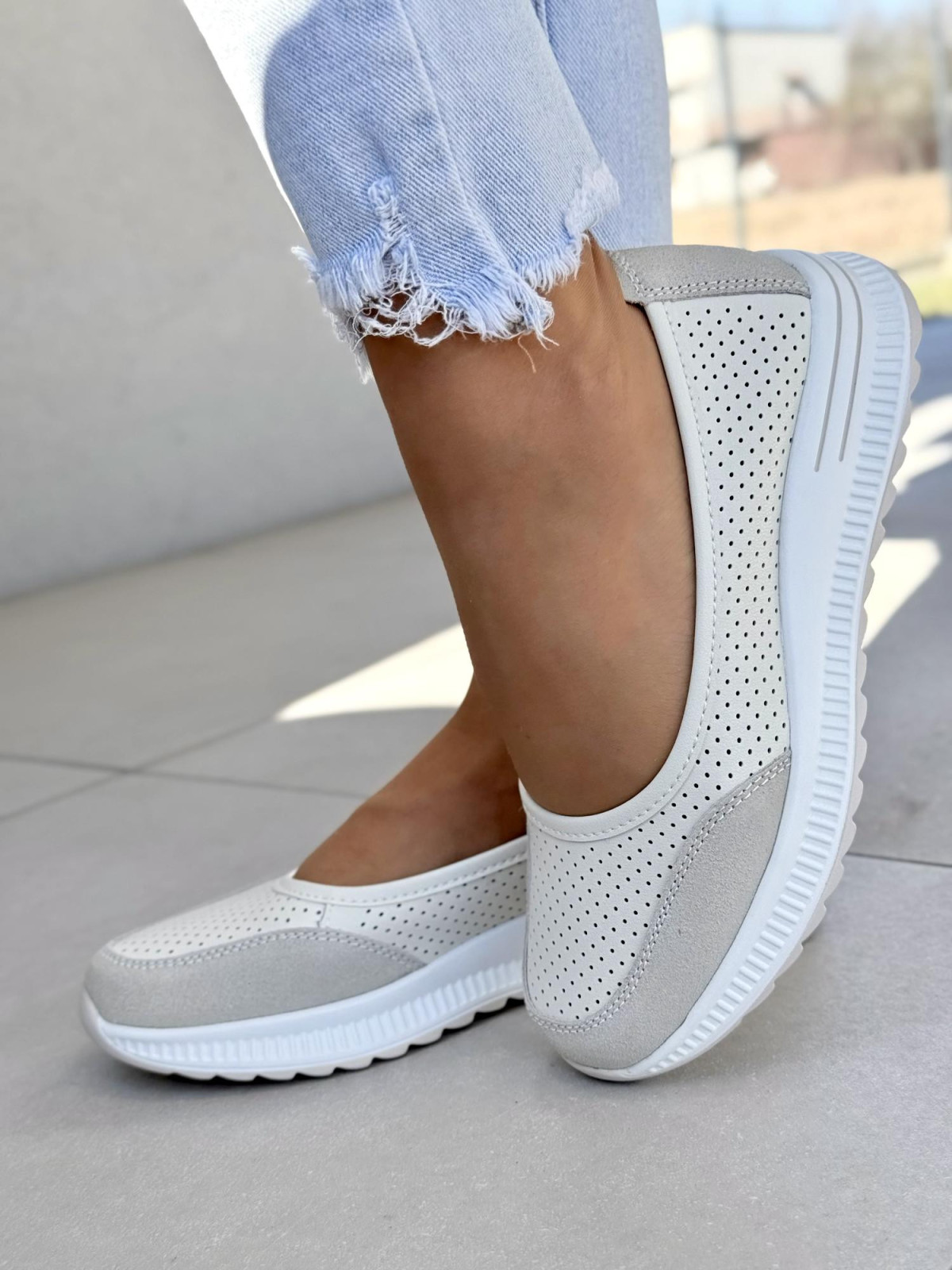 Balerinki ze skóry naturalnej