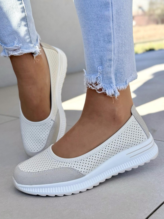 Balerinki ze skóry naturalnej