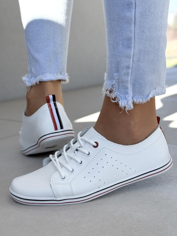 Trampki damskie ze skóry naturalnej