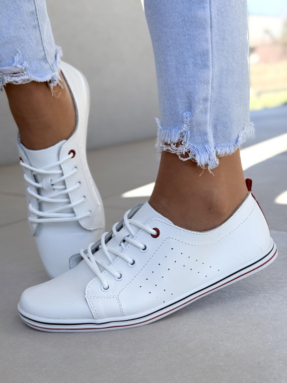 Trampki damskie ze skóry naturalnej