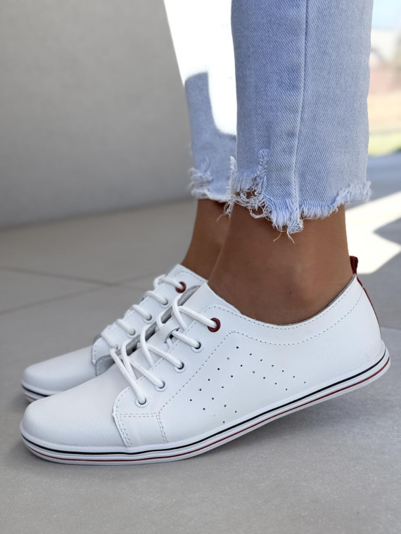 Trampki damskie ze skóry naturalnej