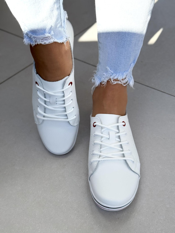 Trampki damskie ze skóry naturalnej