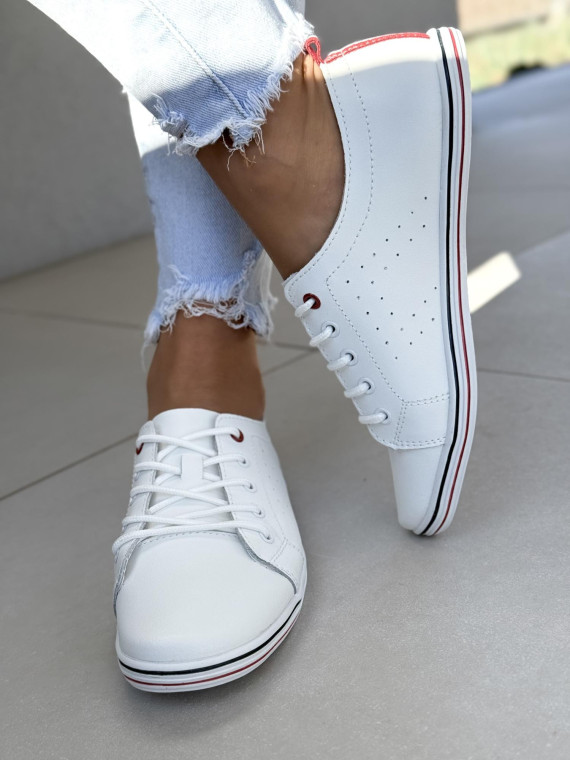 Trampki damskie ze skóry naturalnej