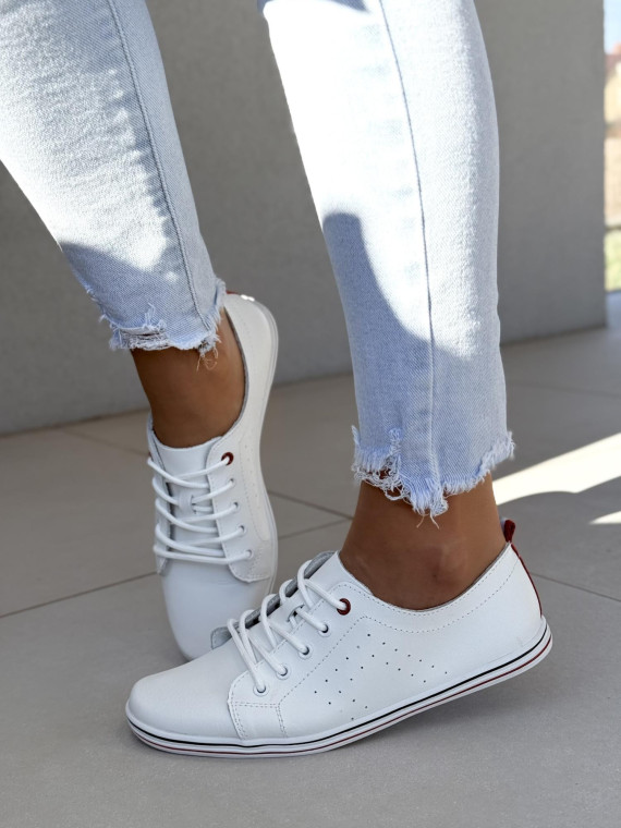 Trampki damskie ze skóry naturalnej