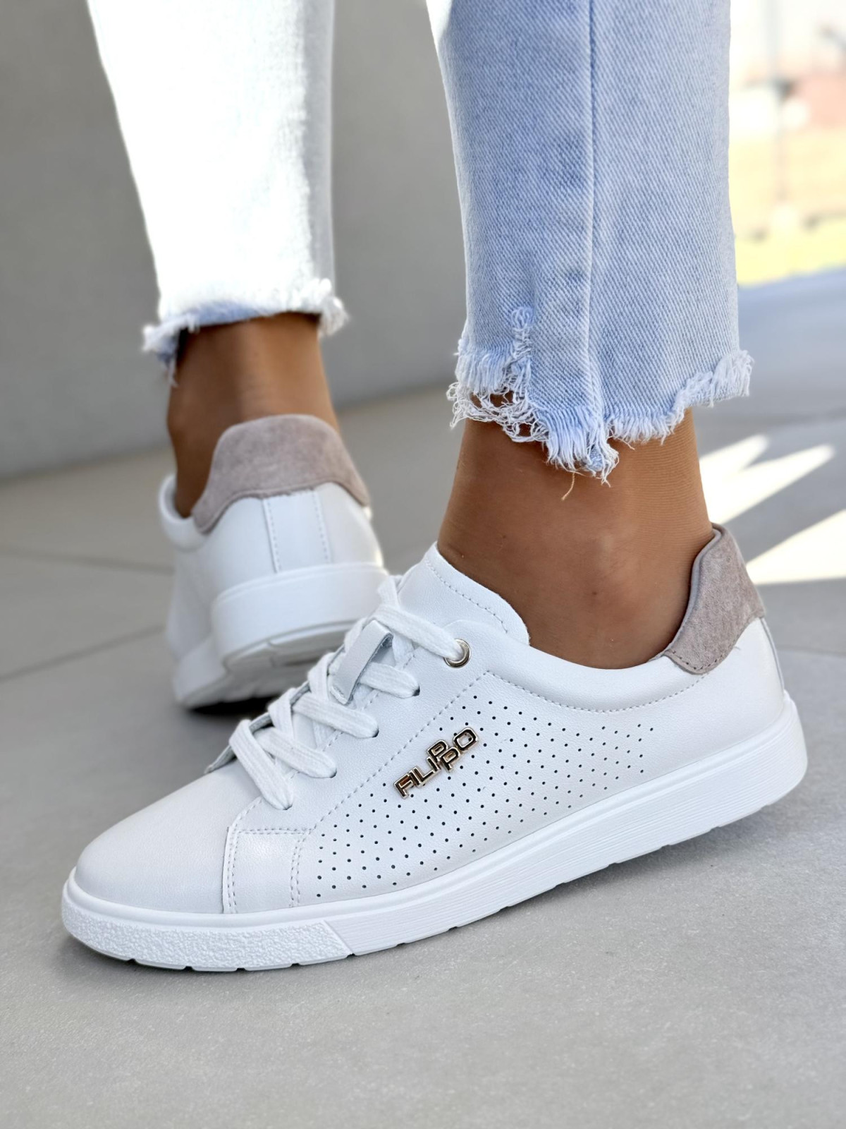 Sneakersy damskie ze skóry naturalnej