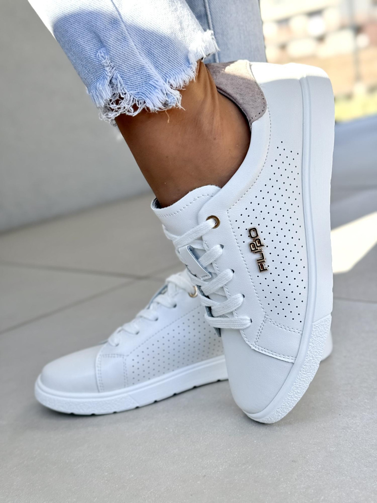 Sneakersy damskie ze skóry naturalnej