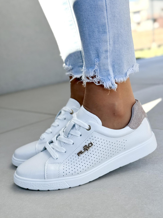 Sneakersy damskie ze skóry naturalnej